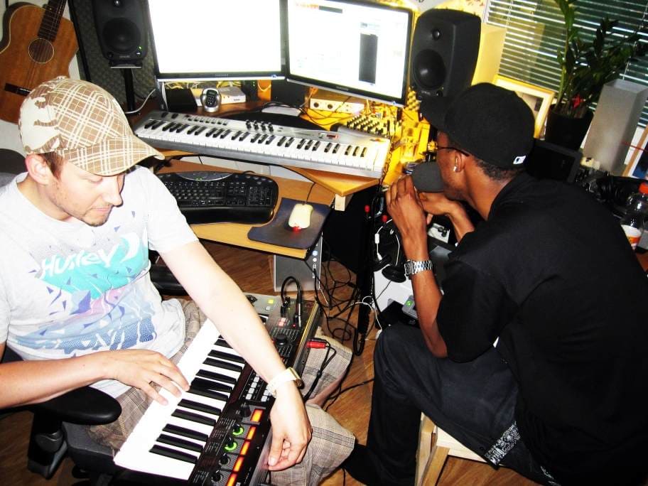 Claes and Mensah producing music